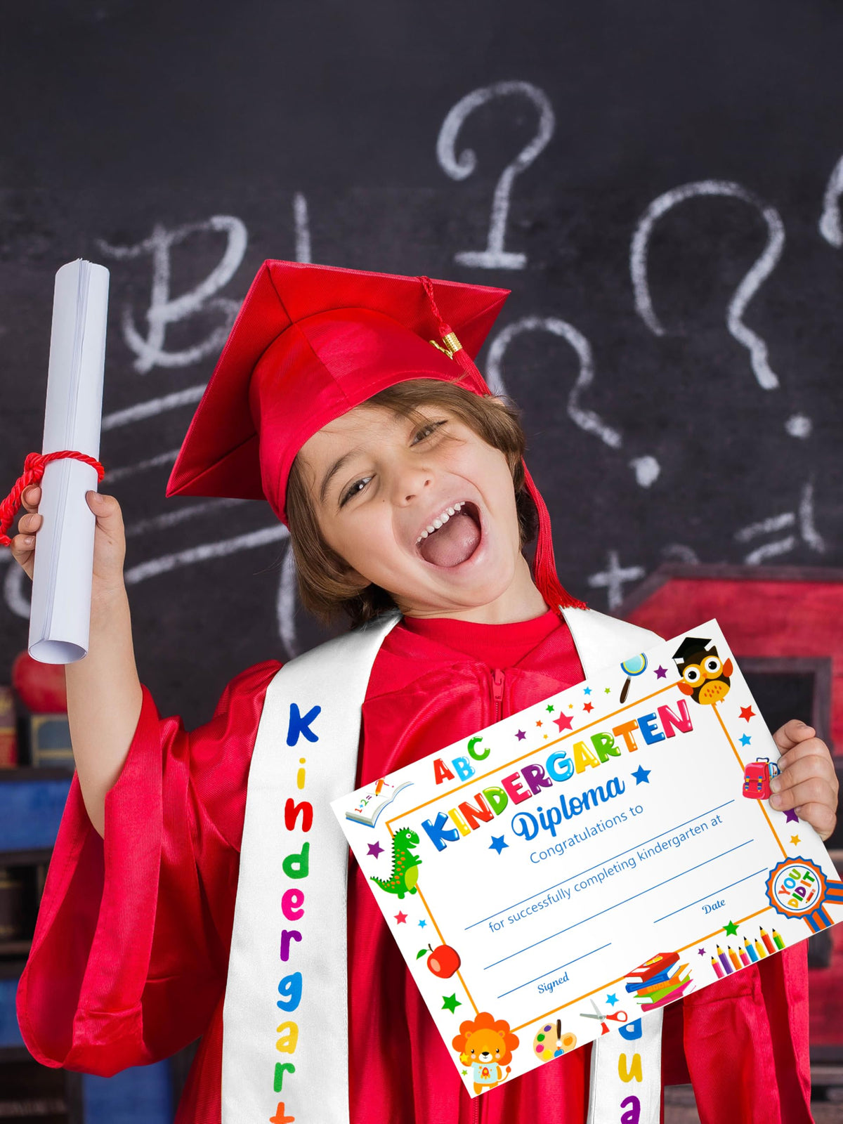 QZYL kindergarten certificate included for keepsake moments