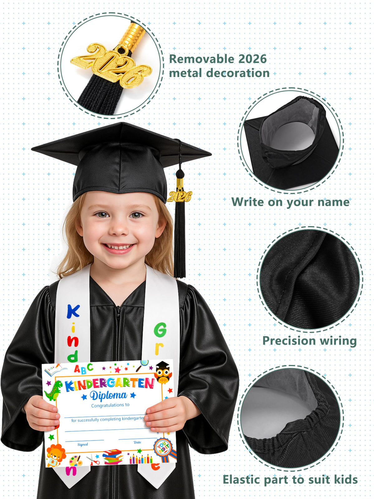 QZYL keepsake kindergarten graduation certificate included with the set