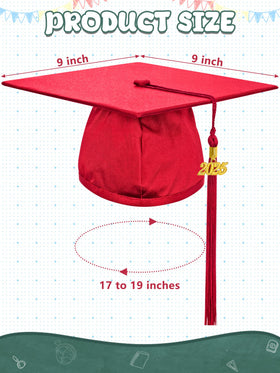 QZYL red graduation gown ready for ceremony and photos