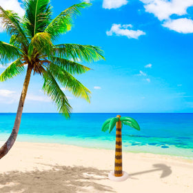 R HORSE inflatable banana adds whimsy to tropical events and poolside decor.
