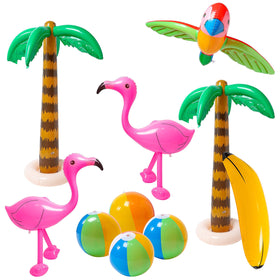 R HORSE inflatable palm tree for tropical pool decor and photo backdrop.