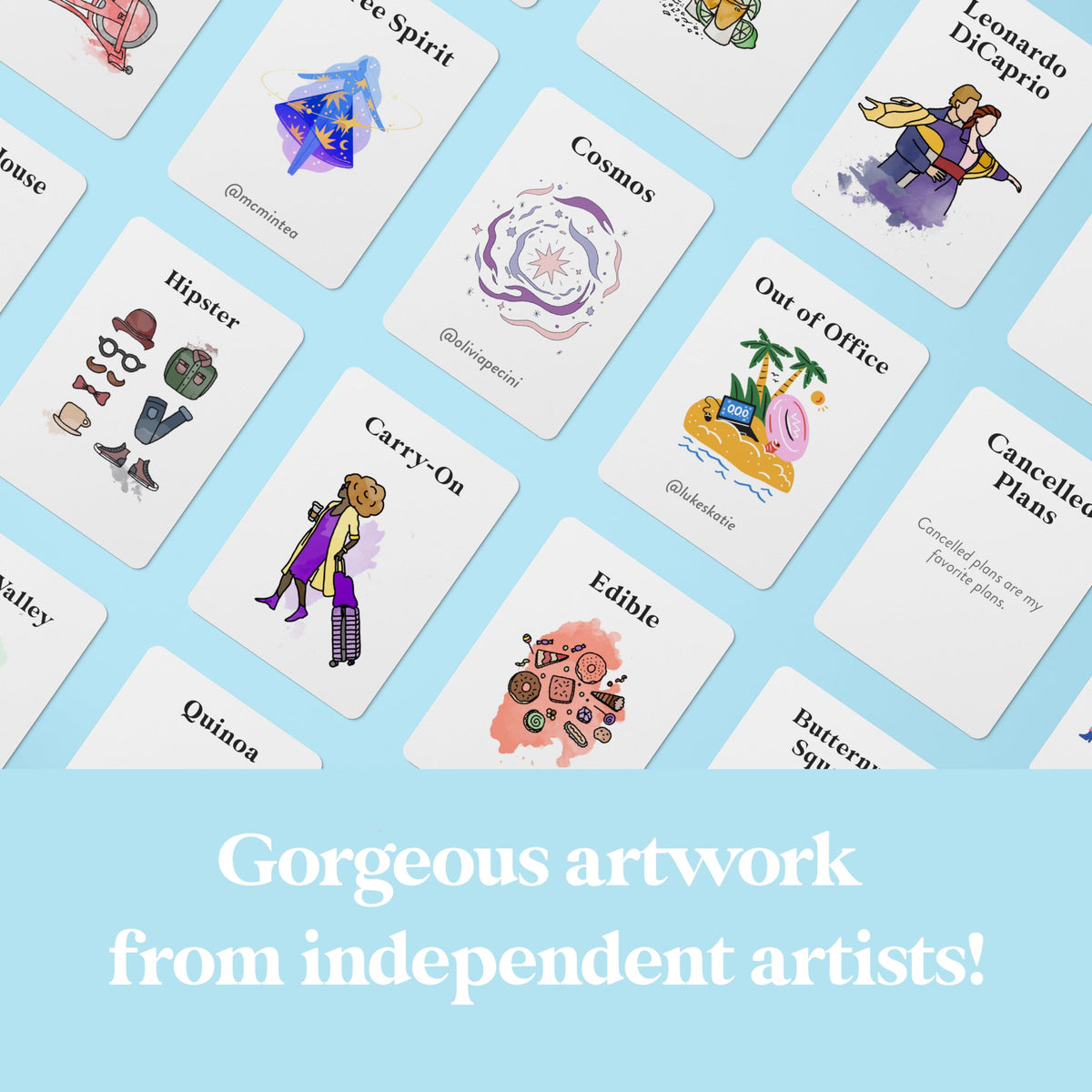 Rabble illustrated cards bring visual charm from independent artists.