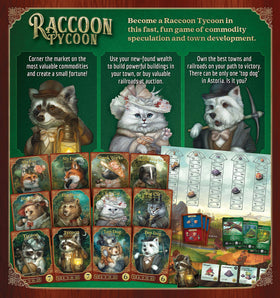 Raccoon Tycoon collectible points highlight sets and combos that reward planning.