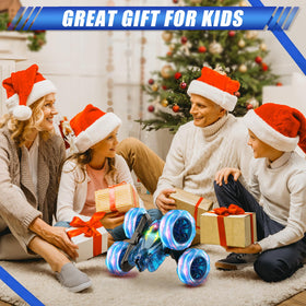 RacingFun blue RC car with 2.4GHz remote for multi-car play.