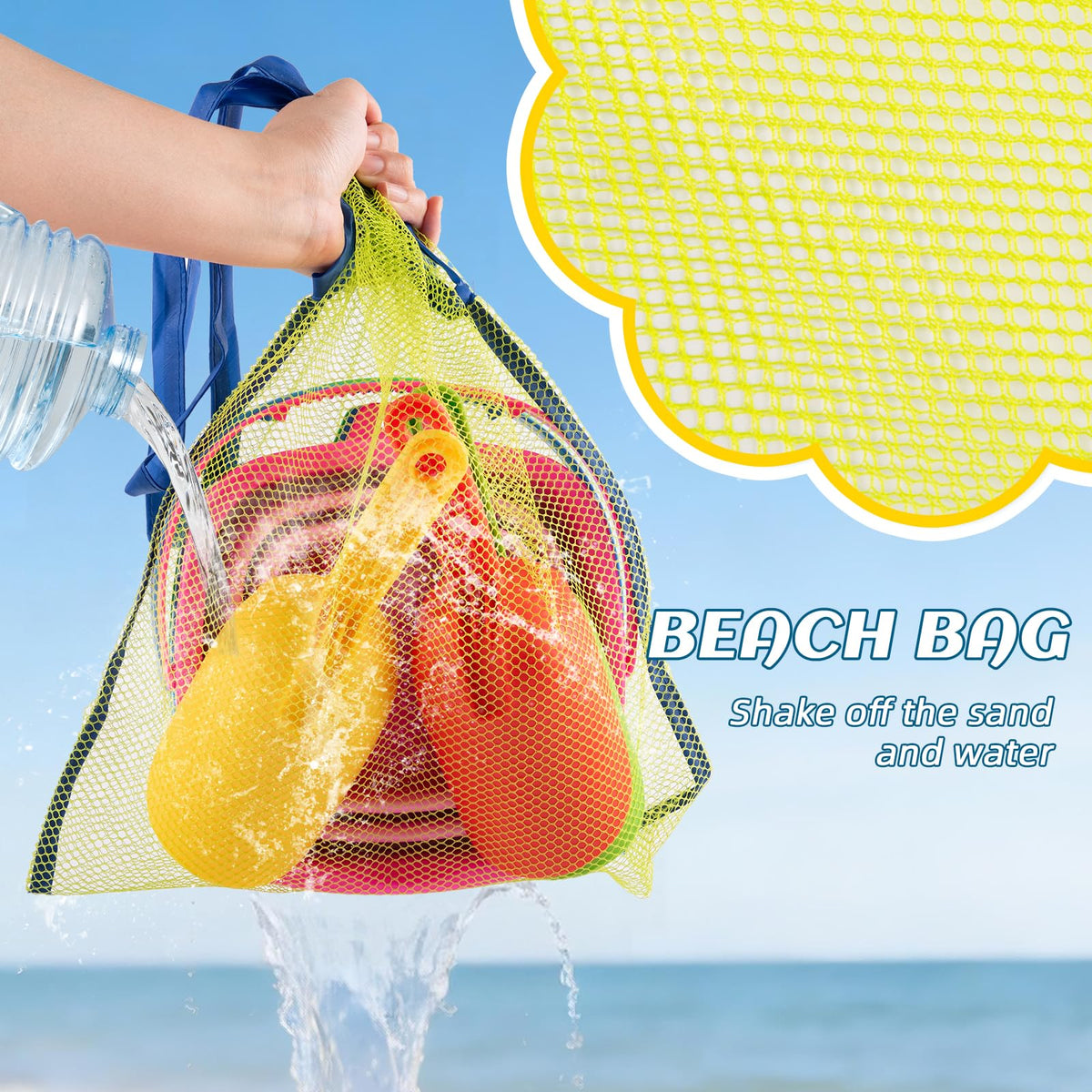 RacingFun mesh storage bag keeps toys organized and easy to carry.