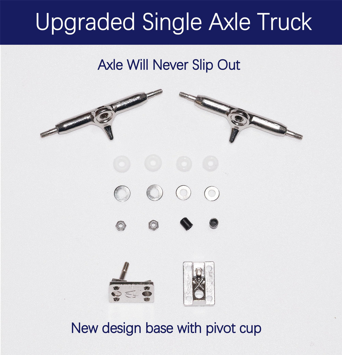 RACOFSB Pro fingerboard axle and hanger integrated design prevents axle slip