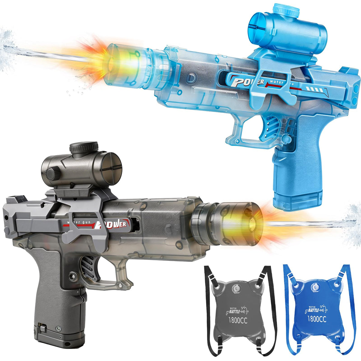 RACPNEL summer water battle on the beach with two players.