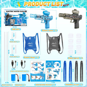 RACPNEL 1.2m water hose connected to water gun setup.