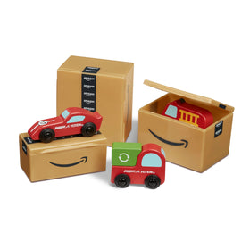 Radio Flyer Amazon Delivery Van mini boxes invite packing and delivery play