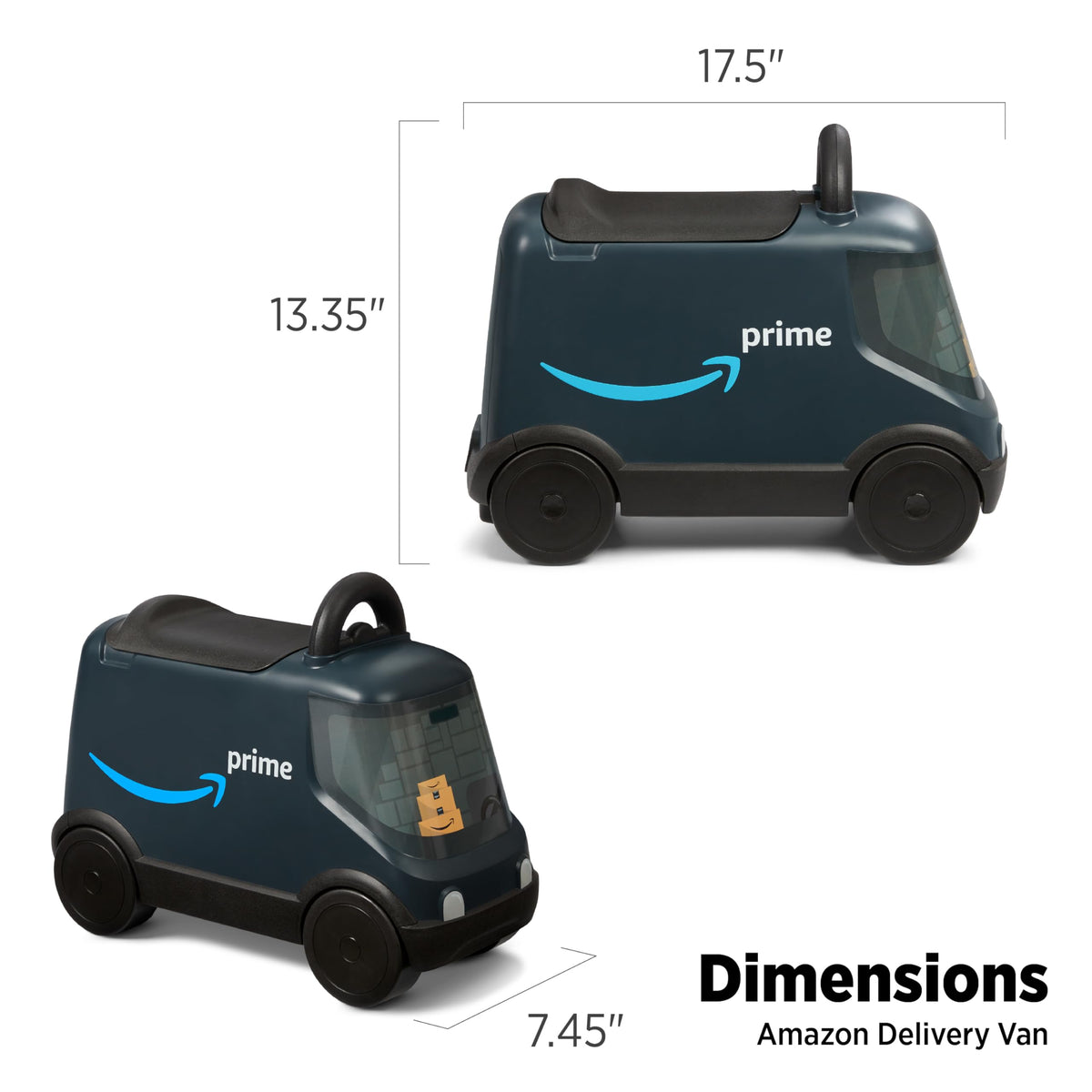 Radio Flyer Amazon Delivery Van under seat storage keeps packages and toys organized during adventures