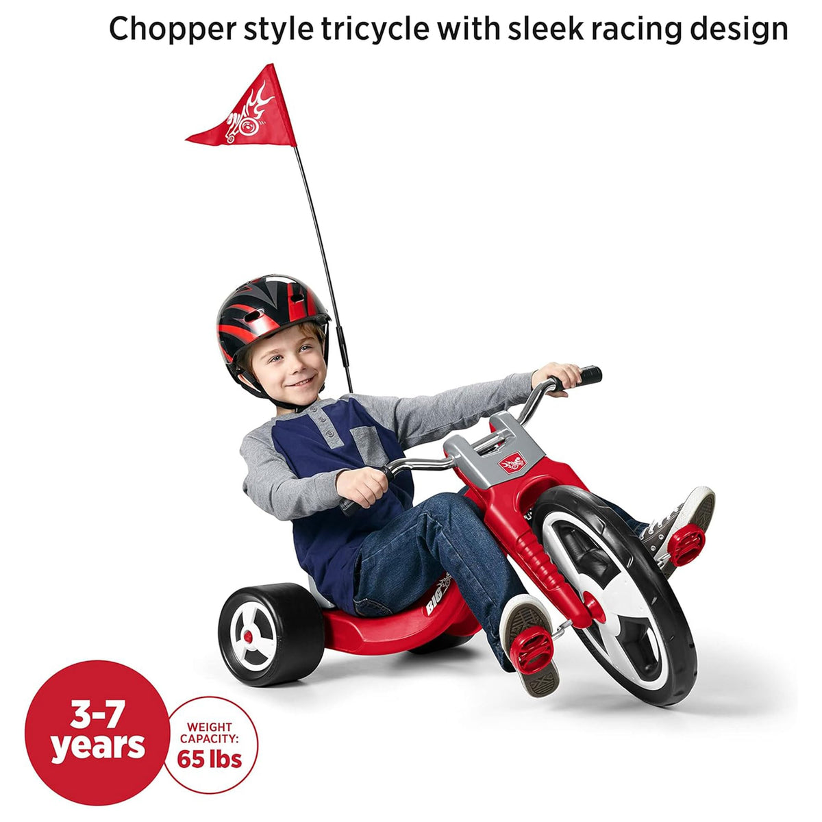 Radio Flyer Big Flyer Sport with adjustable seat grows with children aged 3 to 7