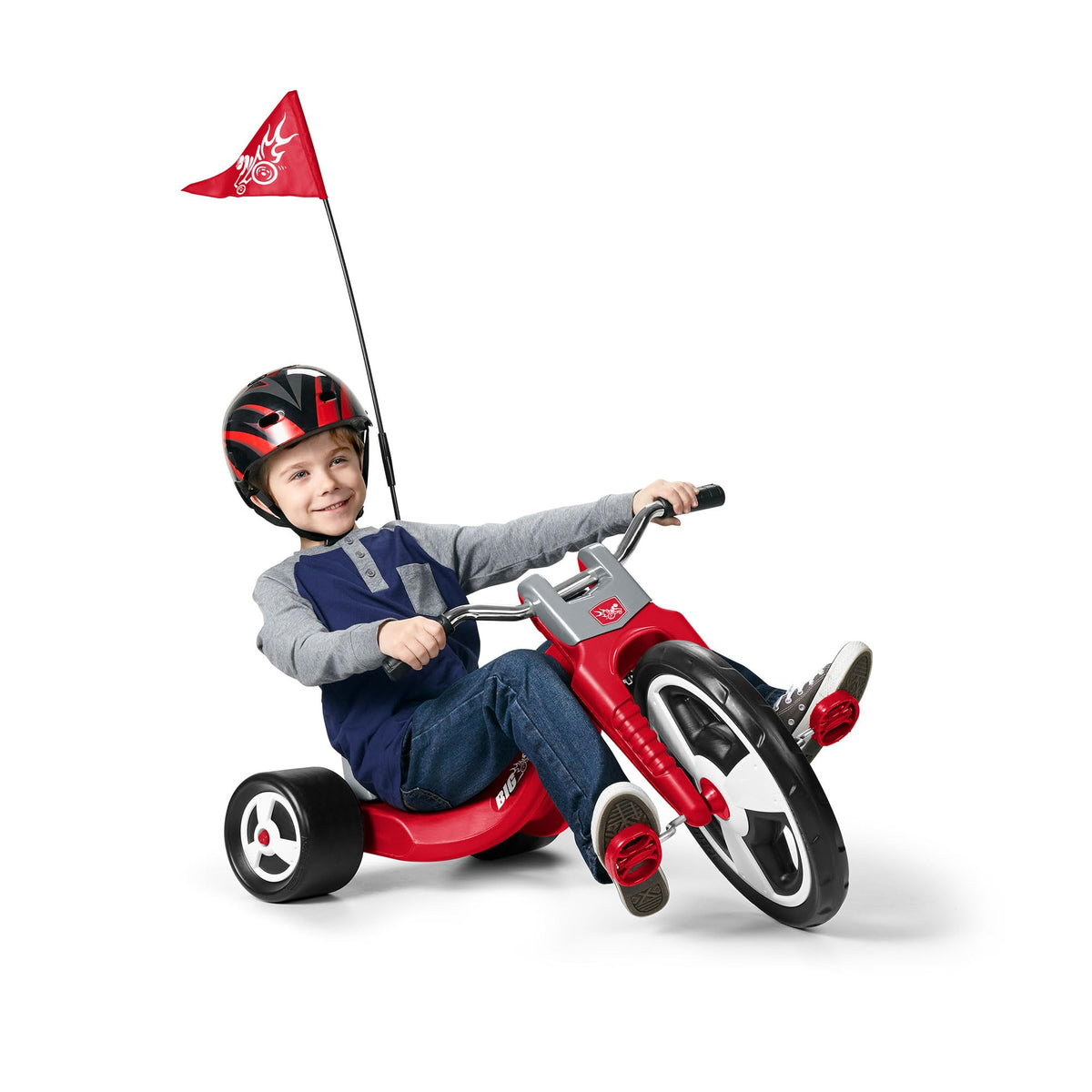 Radio Flyer Big Flyer Sport low-slung stance supports easy mounting and balance