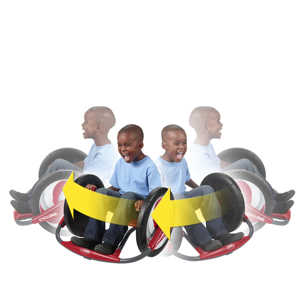 Radio Flyer Cyclone 16-inch wheels provide a smooth ride on sidewalks.