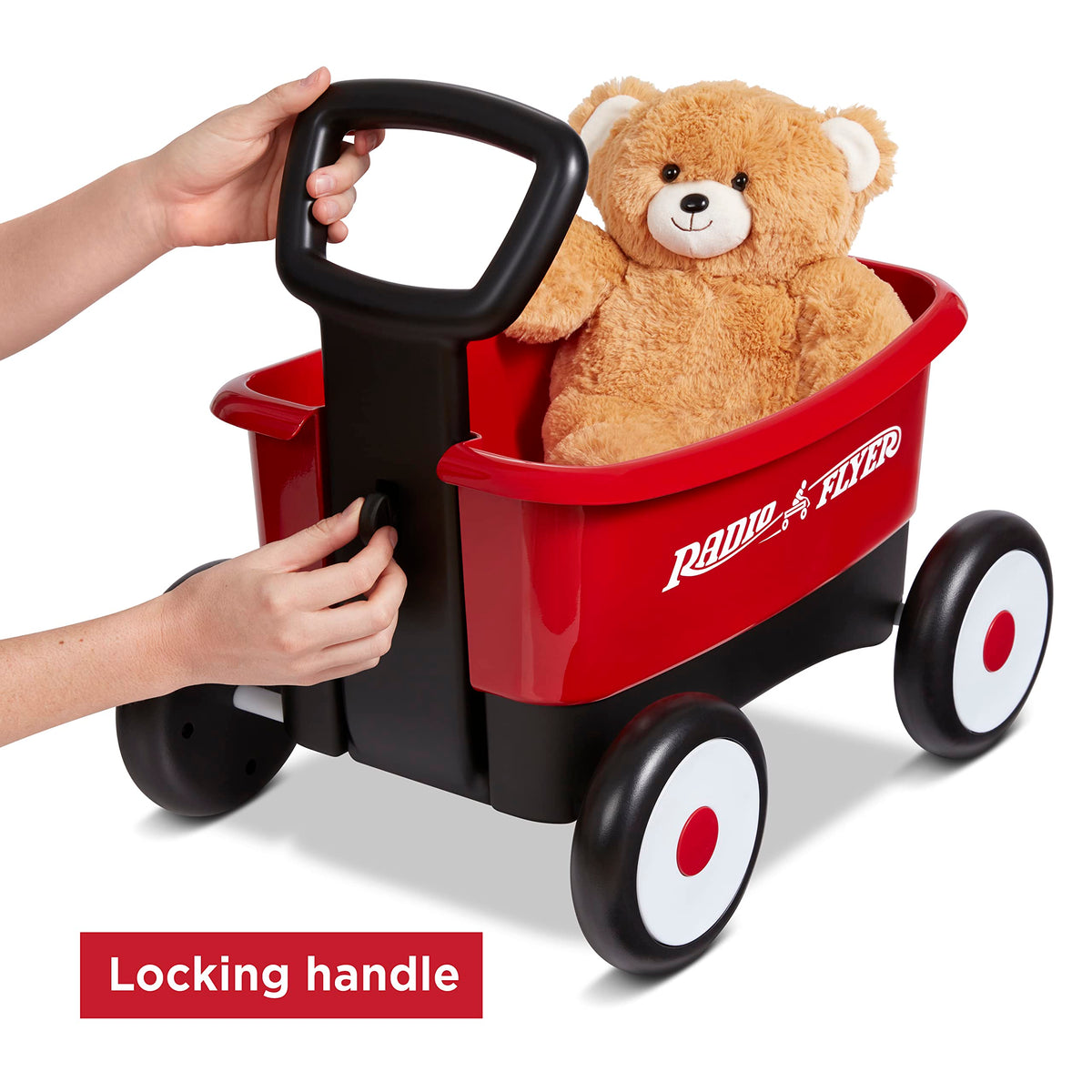 Radio Flyer Push & Pull Walker Wagon with deep sides for toy storage.