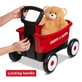 Radio Flyer Push & Pull Walker Wagon with deep sides for toy storage.
