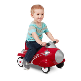 Radio Flyer Retro Rocket push walker mode supports early balance during first steps.