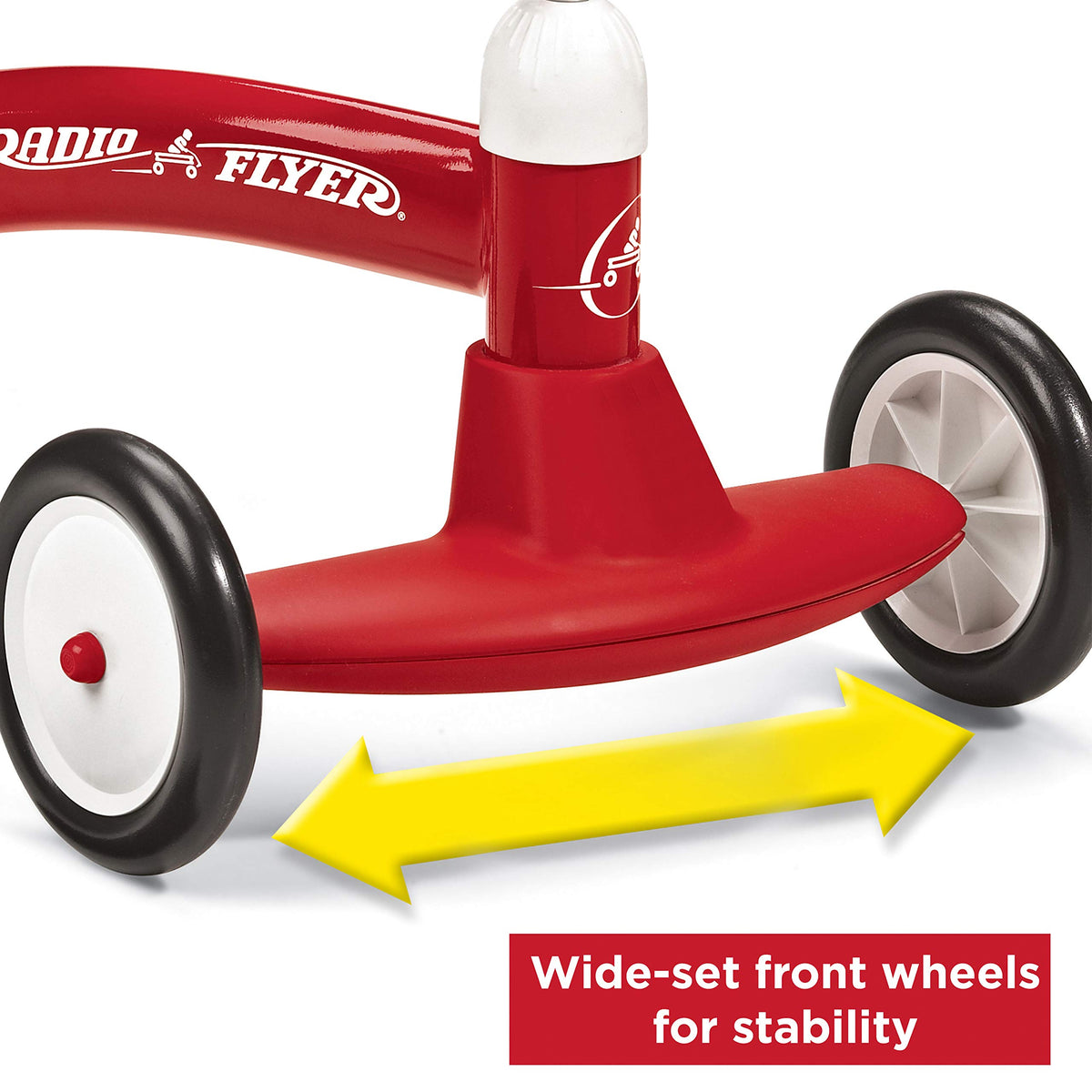 Radio Flyer Scoot About furniture-friendly bumper protects walls indoors