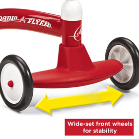 Radio Flyer Scoot About furniture-friendly bumper protects walls indoors