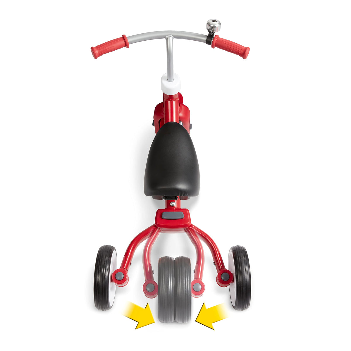 Radio Flyer Triple Play Trike ringing bell adds playful sound and fun