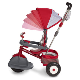 Radio Flyer adjustable footrest supports growing riders comfortably.