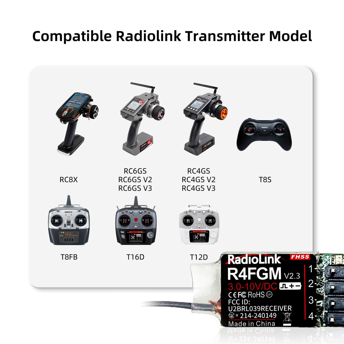 Radiolink R4FGM anti interference feature improves range reliability.