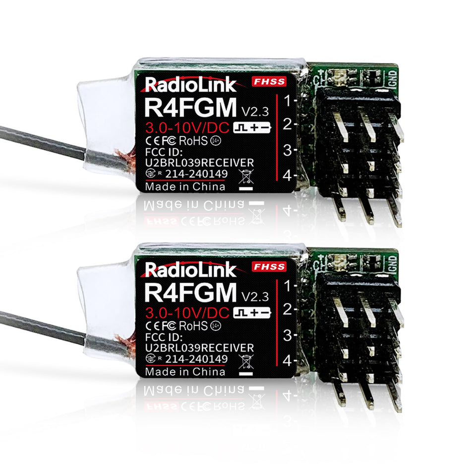 Radiolink R4FGM mini receiver for compact RC cars.