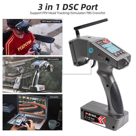 Radiolink RC6GS V3 RC crawler setup for multi-vehicle rigs