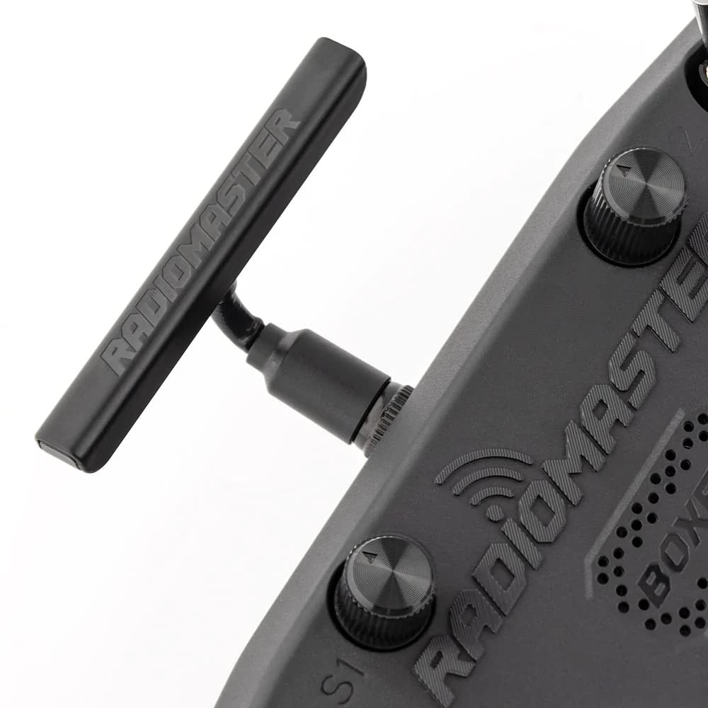 RadioMaster Boxer ExpressLRS compatibility badge signifies broad receiver support.