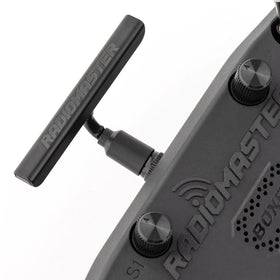 RadioMaster Boxer ExpressLRS compatibility badge signifies broad receiver support.