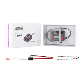 ER8 CRSF connector supports expansion with telemetry sensors