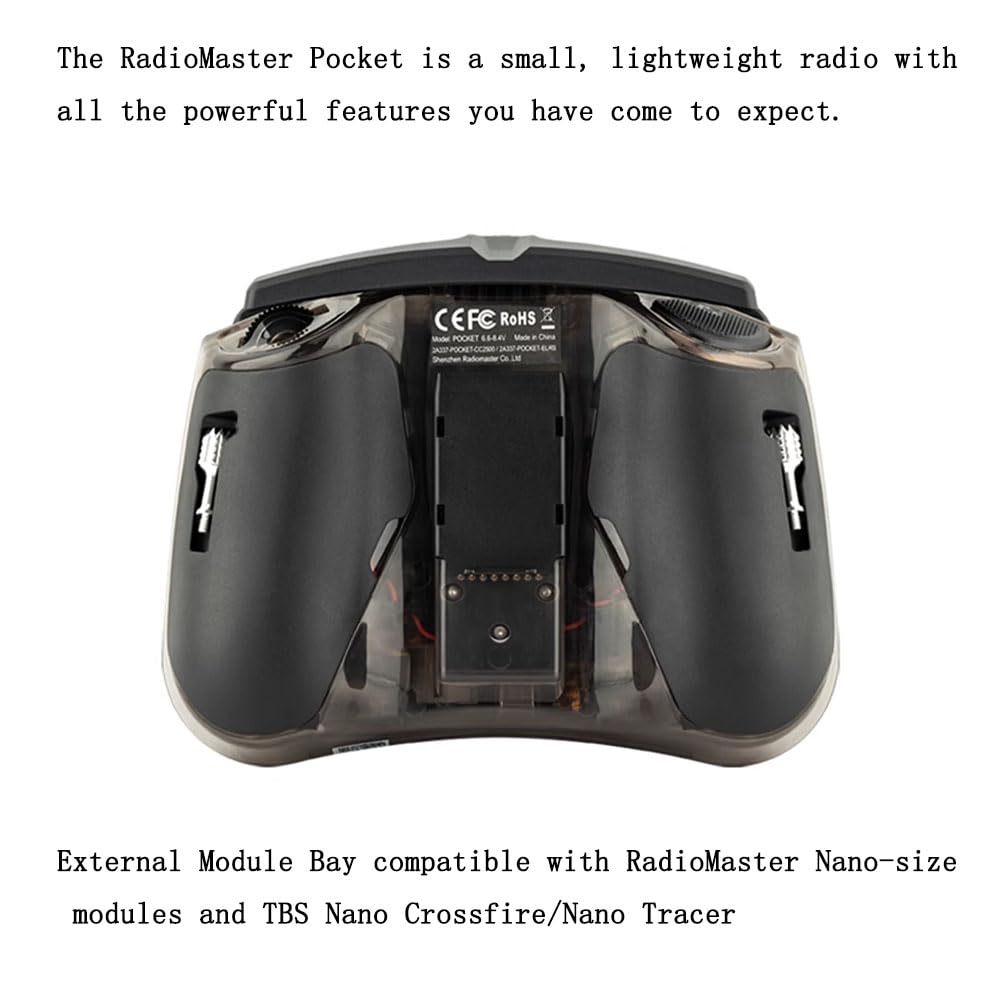 Radiomaster Pocket Black Mode 2 design fits the palm comfortably