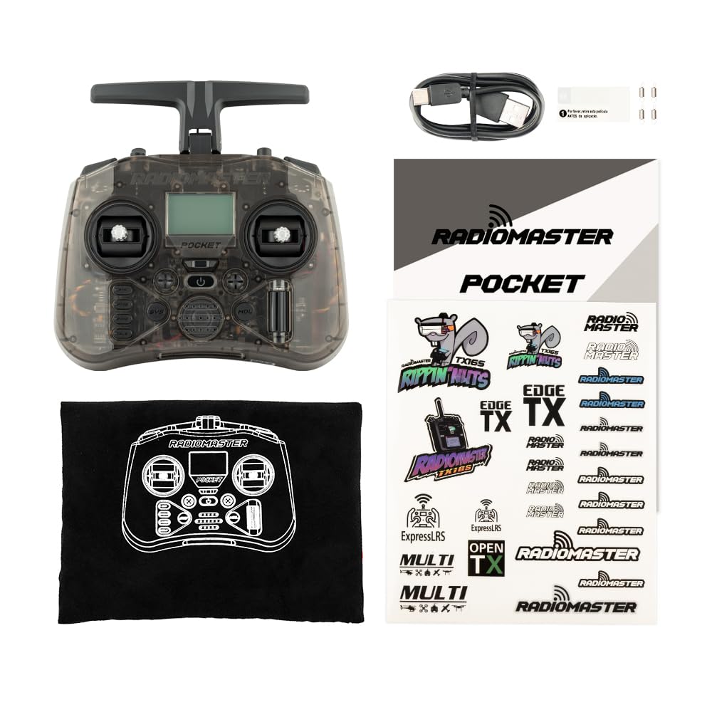 Mode 2 layout on Radiomaster Pocket Charcoal supports common throttle position.