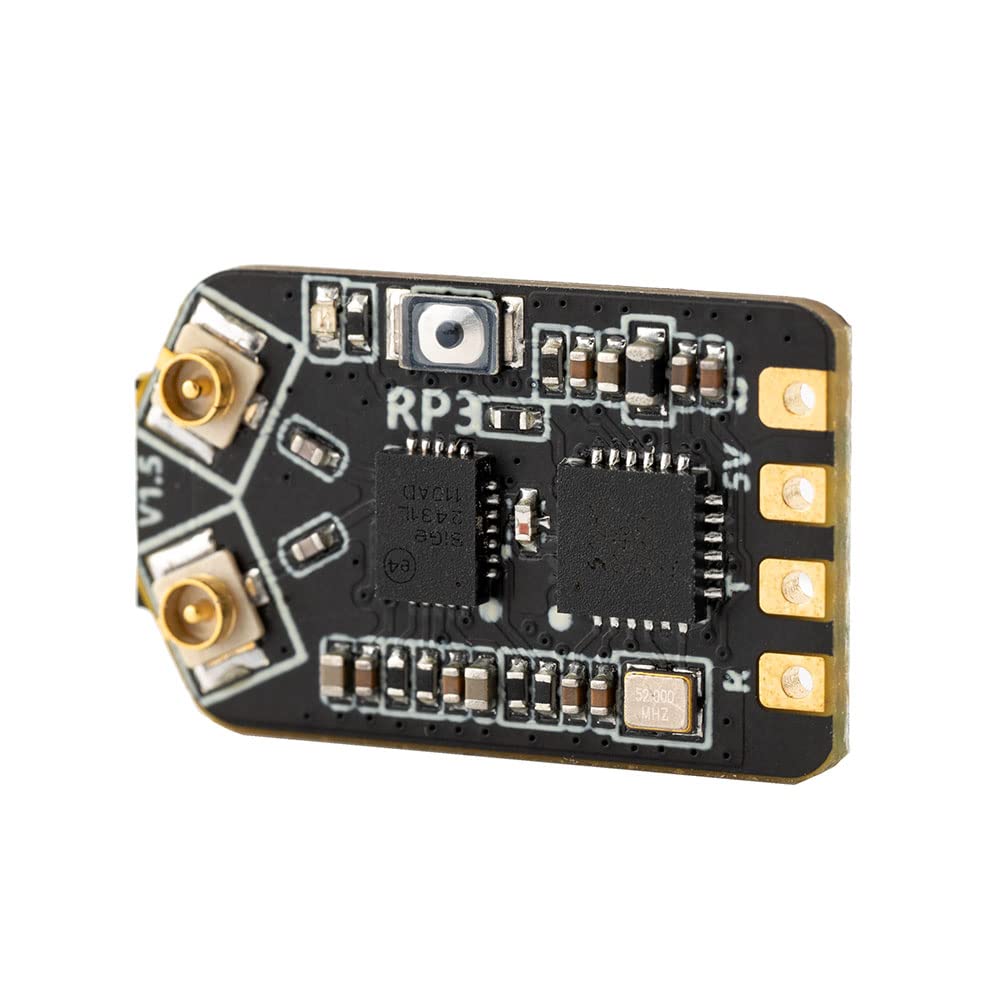 RP3 ELRS nano receiver integrated into lightweight FPV system.