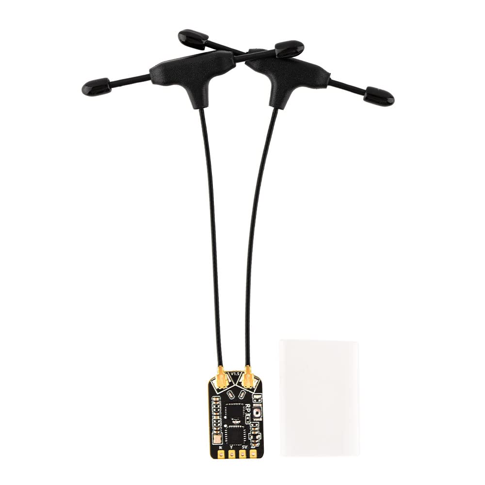 RP3 ELRS module with Skyworks SE2431L LNA for improved reception.