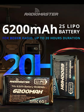 Radiomaster SoloGood battery with USB-C charging input for quick top-ups.