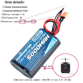 Boxed RadioMaster TX16S 5000mAh battery ready to install