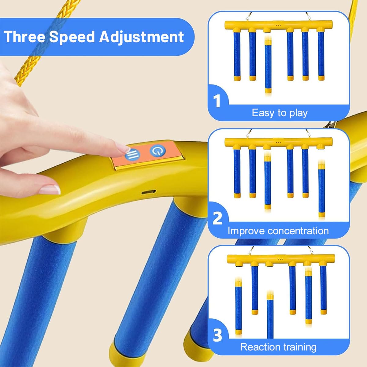 Rafonie Reflex Drop Sticks foam safety for kid-friendly play.