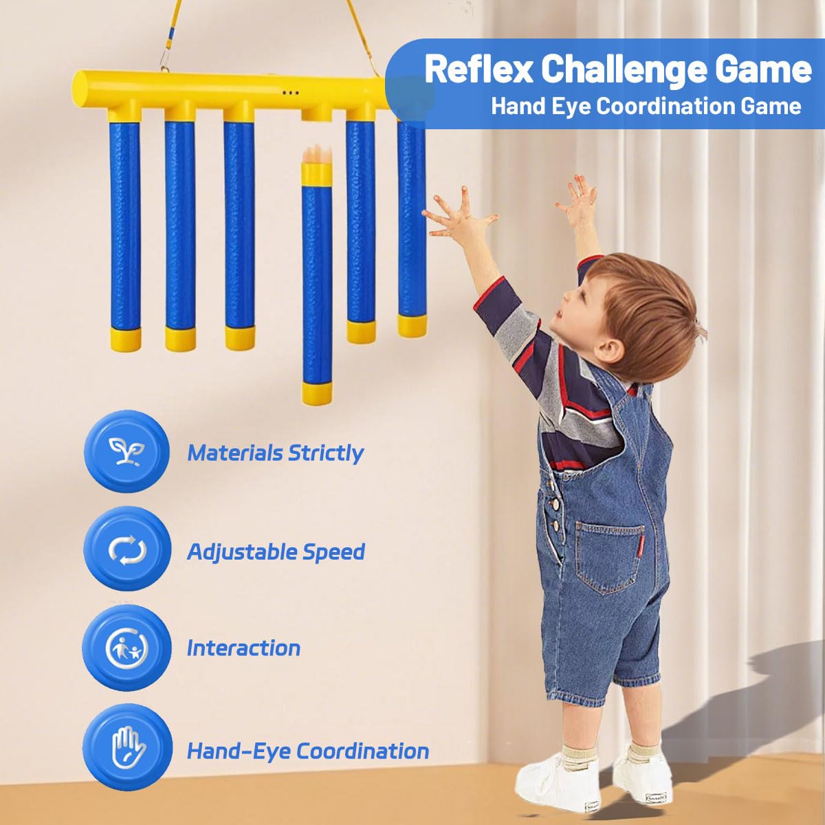 Rafonie Reflex Drop Sticks in action during a fast reflex round.