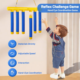 Rafonie Reflex Drop Sticks in action during a fast reflex round.