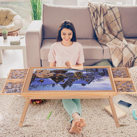 Ragozonery Yacona Puzzle Board top view shows ample space for 1,500-piece puzzles