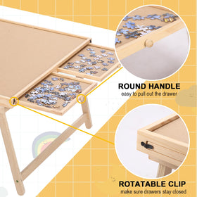 Ragozonery Yacona Puzzle Board folded legs enable easy room-to-room storage
