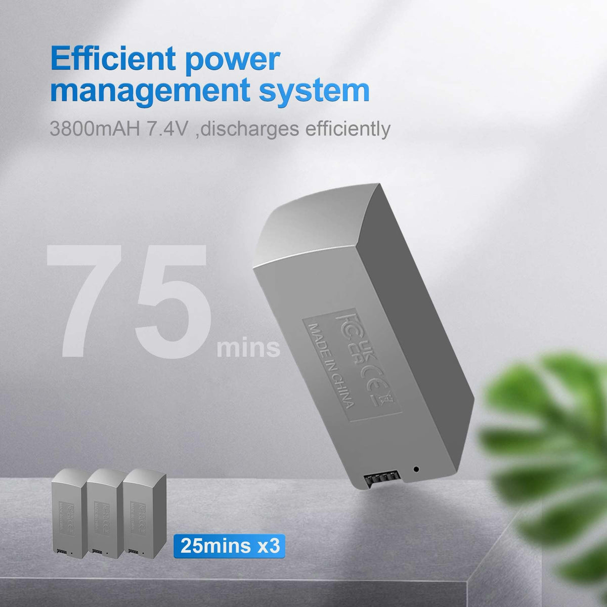 RAIGNV S119 battery pack offers up to 25 minutes per pack for extended flights