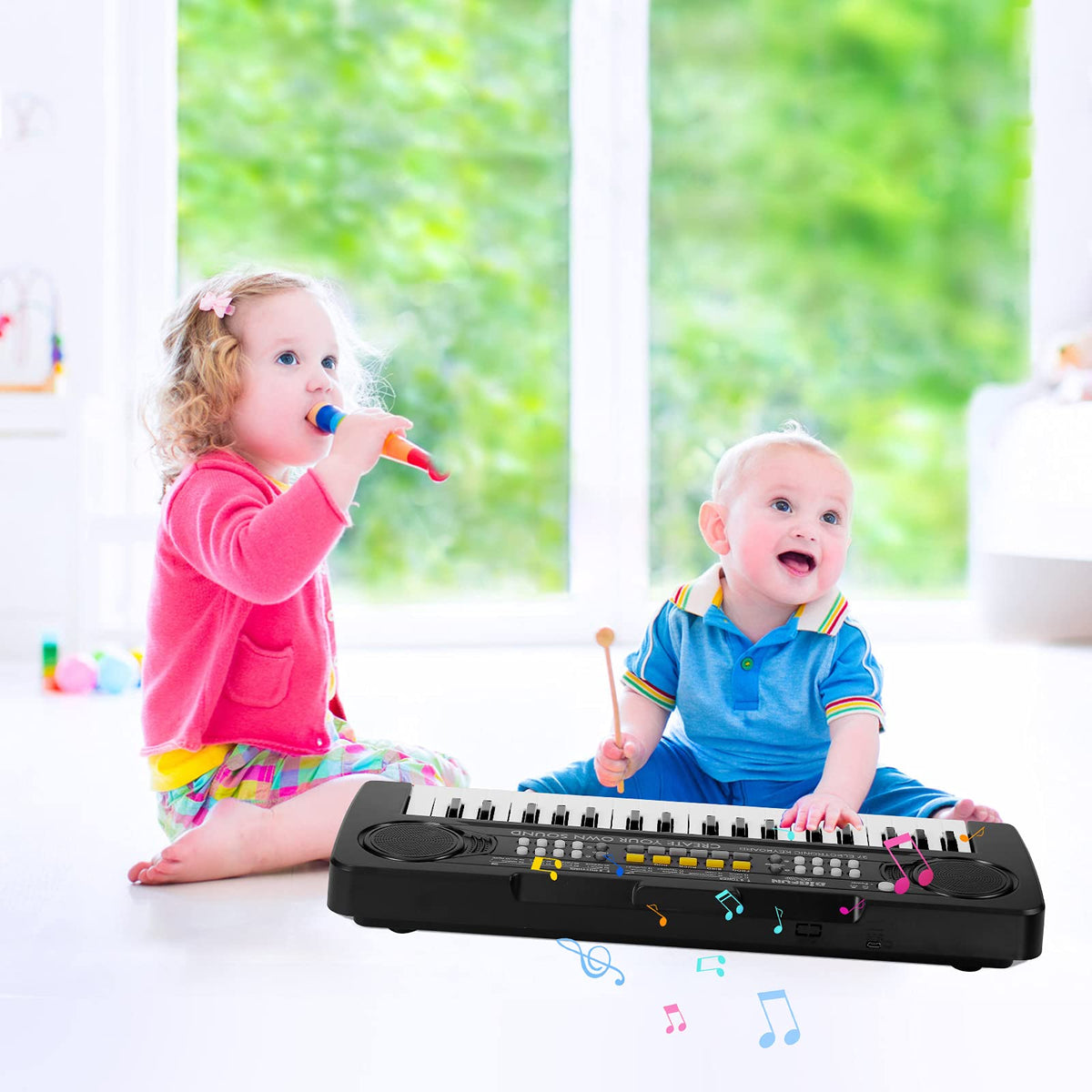 Raimy 37 Keys keyboard offers multiple instrument sounds for exploration