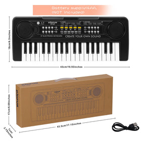 Raimy 37 Keys keyboard uses safe ABS material for children