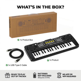 Raimy keyboard made of safe ABS material, durable for children.