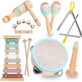 Raimy Kids Music Set xylophone with soft Morandi tones promotes calm, creative play