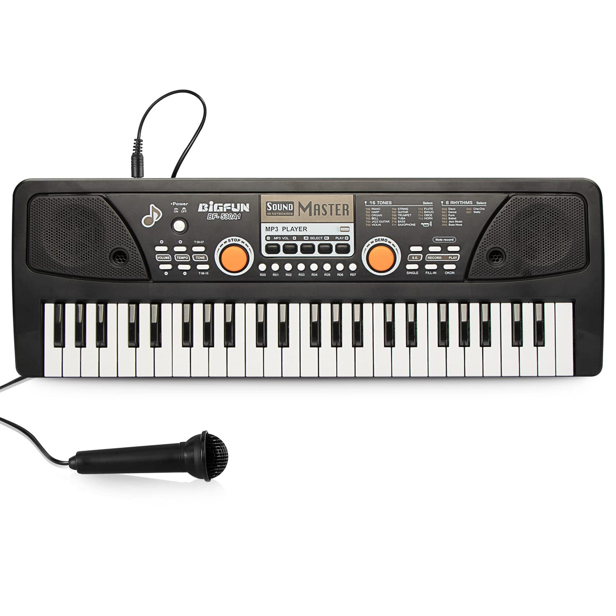 Raimy piano keyboard 49 keys front view for early music exploration.