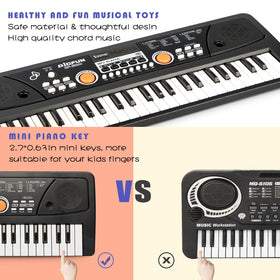 Raimy kid-friendly keyboard with children playing sessions.