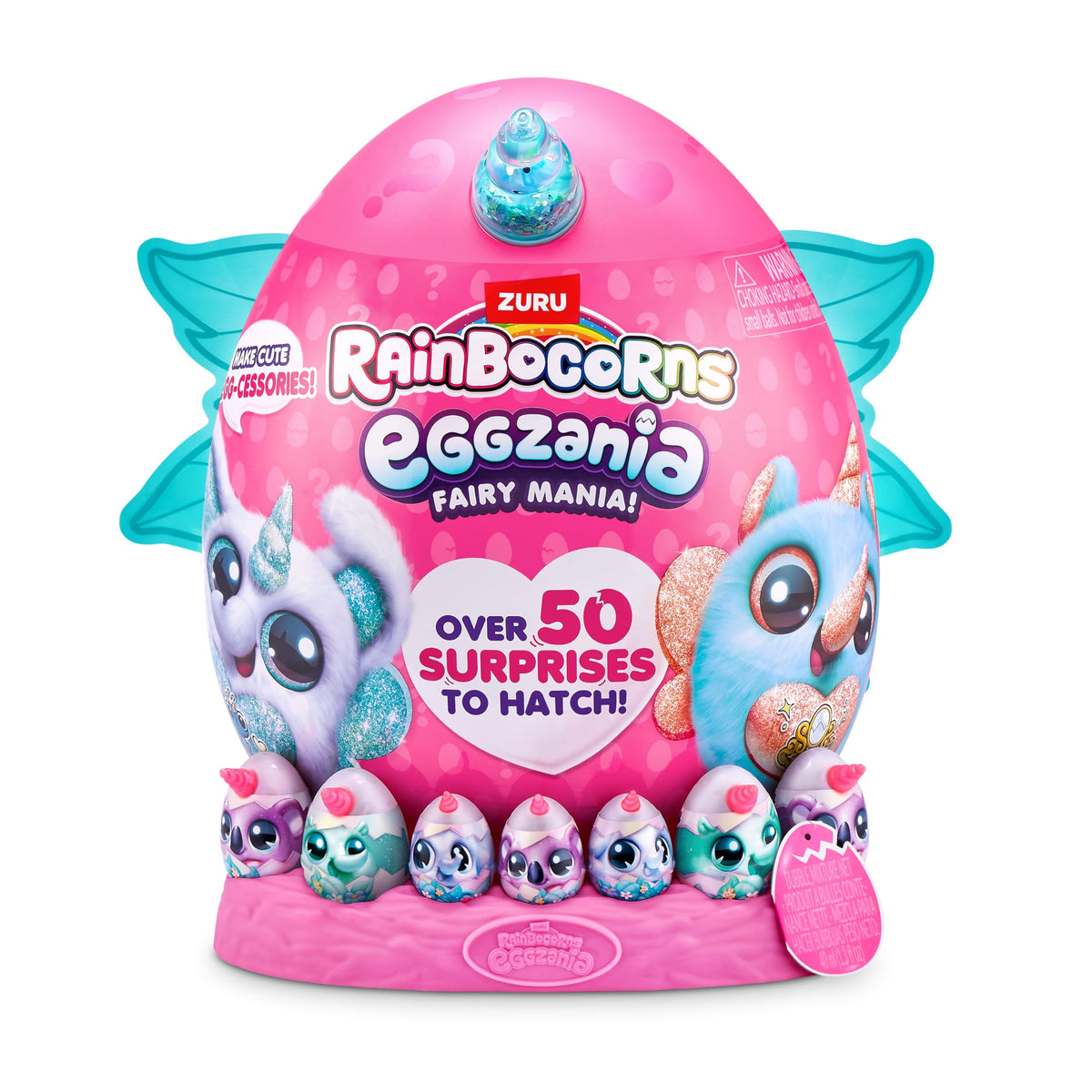 Rainbocorns Eggzania Fairy Mania Elephant shows enchanting wings for dress-up fun.