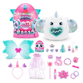 Rainbocorns Eggzania Fairy Mania Elephant plush with 50+ surprises for imaginative play and companionship.